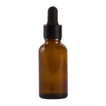 30ML Amber Glass Aromatherapy Bottle With Pipette - Matt Black 18 78