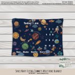 Milestone Blanket Space Navy Flying Comets