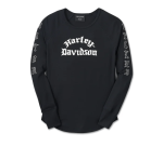 Women’s Authentic Long Sleeve Rib Top – Harley Black