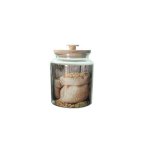 Glass Jar With Wooden Lid 30X12 Cm 4.1L