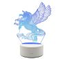 3D Led: Unicorn Optical Illusion Lamps Light - Smart Touch - Remote
