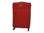 Smte Trolley 1-PIECE Travel Luggage Spinner Fabric Red With Keychain