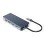 Orico 8 Port 3 X USB3.0|1 X RJ45|1 X HDMI|1 X Type-c Pd 20V |1 X Tf/sd Transparent Hub - Grey