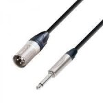 Xlr 3P Male To 6.3MM Mono Jack Microphone Cable - 1M
