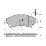 Metelli Brake Pad Set – Front 142X56X16 – 22-0996-0
