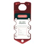 Lockout Hasp Aluminium With Label Holds 6 Locks 19 X 7.7 X 1CM