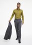 Grey Regular Fit Textured Trousers