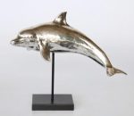 Silver Dolphin On Stand – 35X40CM
