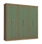 Escobar Wardrobe Double 6 Doors 3 Drawers-green