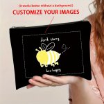 1PC Customized Fashion Simple Versatile File Bag Custom Pattern Makeup Bag Convenient Zipper Bag Simple Gift Bag