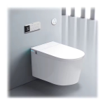 Smart Toilet With Bidet Built In Foot Sensor Operation Elongated Tankless Toilet With Automatic Flush Dual Flush Heated Bidet Se