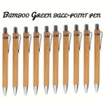 10PCS Sustainable Bamboo Ballpoint Pens - Smooth Writing Scratch-free Paper Black Ink Retractable Design For Home & Office Use