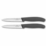 Victorinox Swiss Army Victorinox Swiss Classic Paring Knife Straight & Wavy Set Black