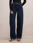 Emma Mid-rise Barrel Jeans - 18 Dark Wash