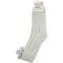 Clicks Cable Knit Sher Slipper Socks Grey