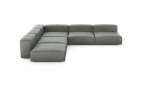 Five Module Corner Sofa - Leather - Light Grey - 346CM X 346CM