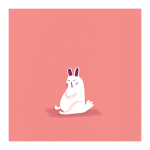 Glum Bunny Art Print - Glum Bunny