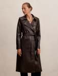 Sabina Pu Trench Coat - 16 Dark Chocolate