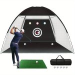 1PC Portable Golf Practice Net - Detachable And Easy To Set Up - Perfect For Swing Training And Improving Accuracy - Includes Go