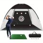 1pc Portable Golf Practice Net - Detachable And Easy To Set Up - Perfect For Swing Training And Improving Accuracy - Includes Golf Accessories