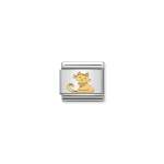 Composable Classic Link With Gold Sitting Cat