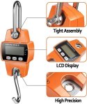 Digital Hanging Crane Scale - 300KG Capacity Lcd Display & Backlit Ideal For Industrial & Farm Use Digital Industrial Weighing S