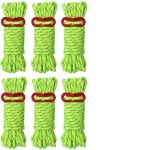 4M X 6MM Guy Ropes With Aluminum ADJUSTER-6PCS