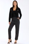 Ladies Striped Formal Straight Leg Pants