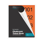 Rbe Cloakroom Ticket Book BY47 Orange