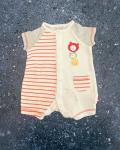 MINI Club White And Orange Animal Romper Newborn