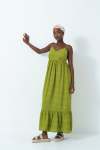 Sheer Trapeze Dress - 18 Green