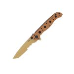 CRKT M16-10DZ Tanto Zytel W veff Serrated D2 Tan Titanium Nitride Blade Coating