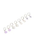 Kids Silver Cat & Paw Huggie Earrings 4-PACK