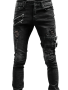 Men's Casual Skinny Biker Jeans Chic Street Style Medium Stretch Denim Pants