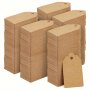 100PCS Small Kraft Paper Gift Label With Holes For Rugged Mini-label Labels On Merchandise Crafts Boutiques Baked Goods Clothing