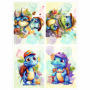 Tear Resistant Deco Print A6 Cute Dinos