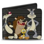 Buckle-down Men's Buckle-down Pu Bifold - Looney Tunes Black 4.0 X 3.5 Us