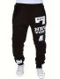 Kid's Street Style Jogger Pants "new York" Print Elastic Waist Trousers Boy's Clothes For Fall As Gift