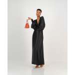 Black Satin Formal Dress - 2XS