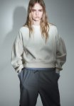 Puff-sleeved Sweatshirt - Cream