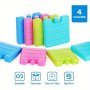 4-PACK Pvc Reusable Ice Packs Non-toxic Bpa-free & Easy To Carry Ideal For Lunch Boxes Coolers Camping Picnics & Fishing