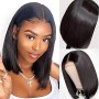 180% Density Bob Wig For Women - 5X1 HD Transparent Lace Front Pre-plucked Human Hair Glueless Straight Style In Natural Color