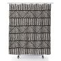 Modern Print Polyester Shower Curtain For Bathroom Set With 12 Plastic Hook