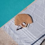 Multi Stripe Backed Fouta - Light Grey
