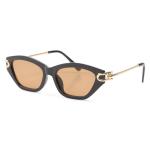 Orange Lens Oval Temple Sunglasses