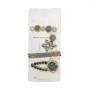 4AKID 5PC Bling Hair Clips For Mom - Black & Gold Glitter