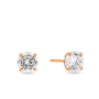 Rose Gold Cubic Zirconia Stud Earrings