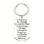 Inspirational Serenity Prayer Keychain Stainless Steel Religious Recovery Gift Key Ring For Men And Women Spiritual Sobriety Accessory For Thanksgiving Christmas Halloween