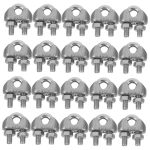 Homocono 20PCS Stainless Steel Wire Rope Cable Fasteners M4 U Type Cable Clamp With Precision Engineering And Quick Installation