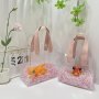 Transparent Plastic PVC Tote Bag Travel Toiletry Bag Storage Bag Gift Bag Handbag